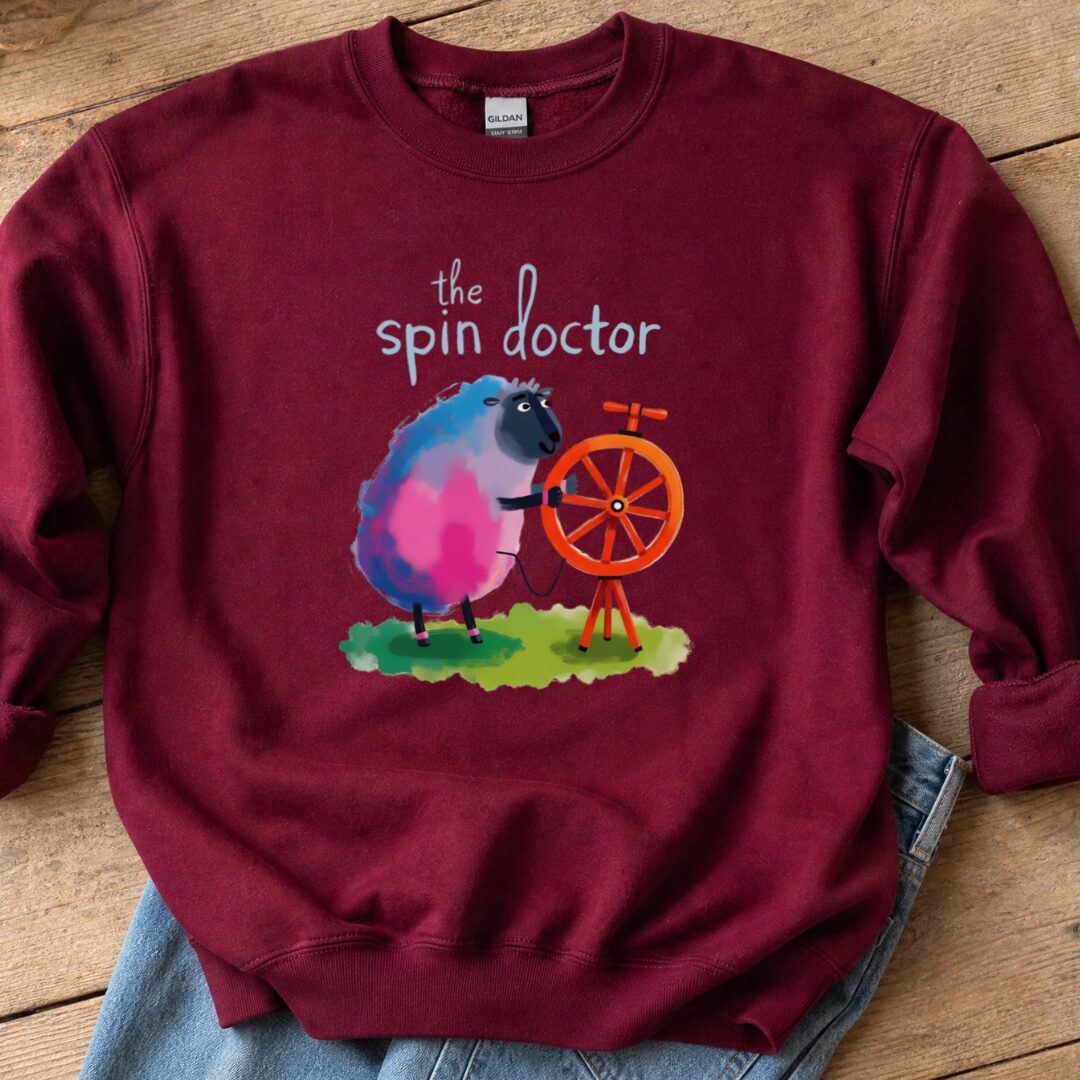 The Spin Doctor Sweatshirt Maroon t-shirt