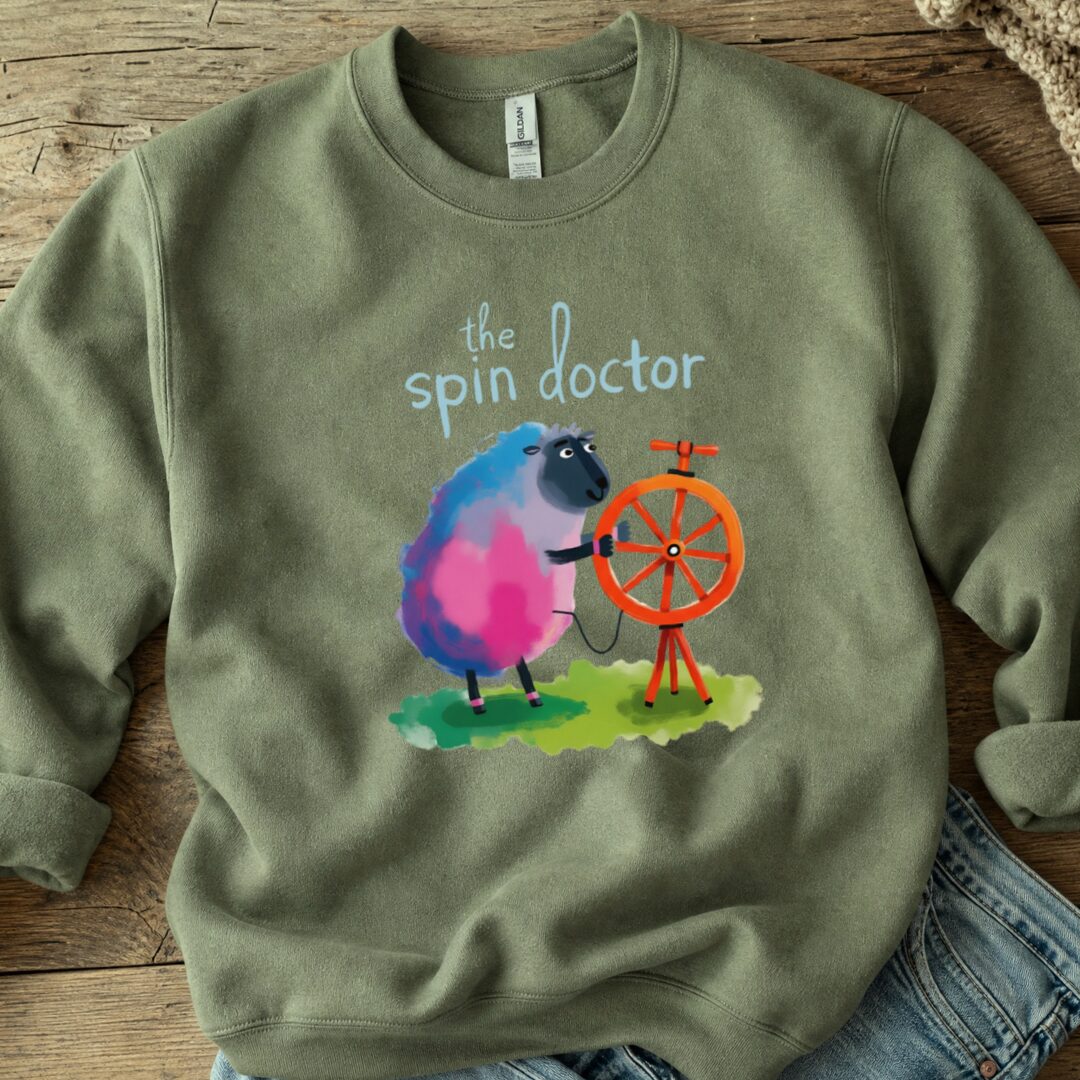 The Spin Doctor Sweatshirt Military Green t-shirt