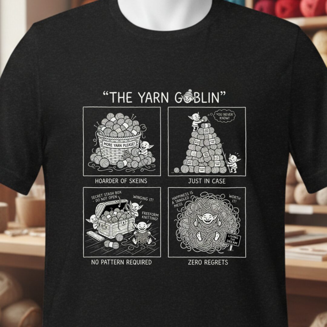 The Yarn Goblin T-Shirt Black t-shirt