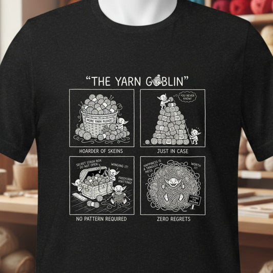 The Yarn Goblin T-Shirt Black t-shirt