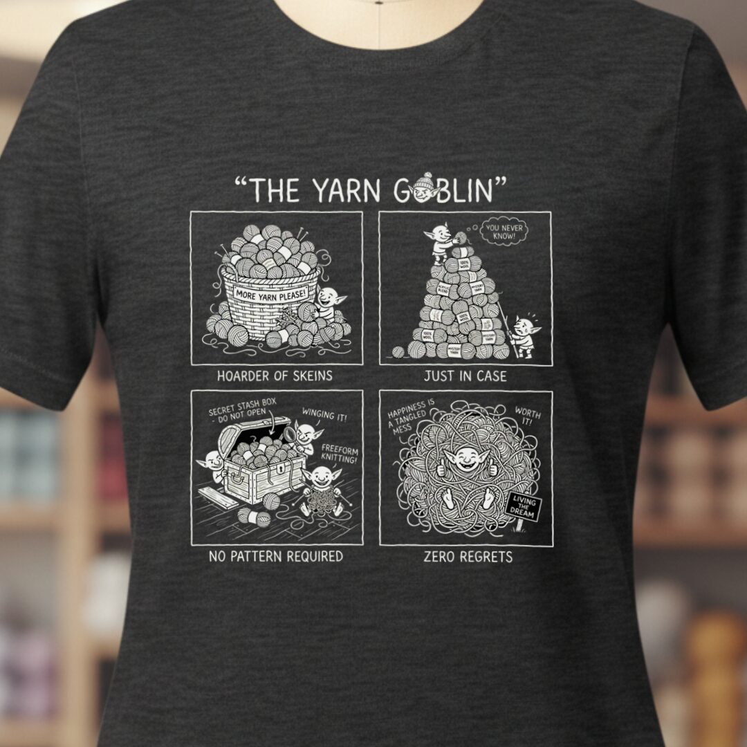The Yarn Goblin T-Shirt Dark Grey t-shirt