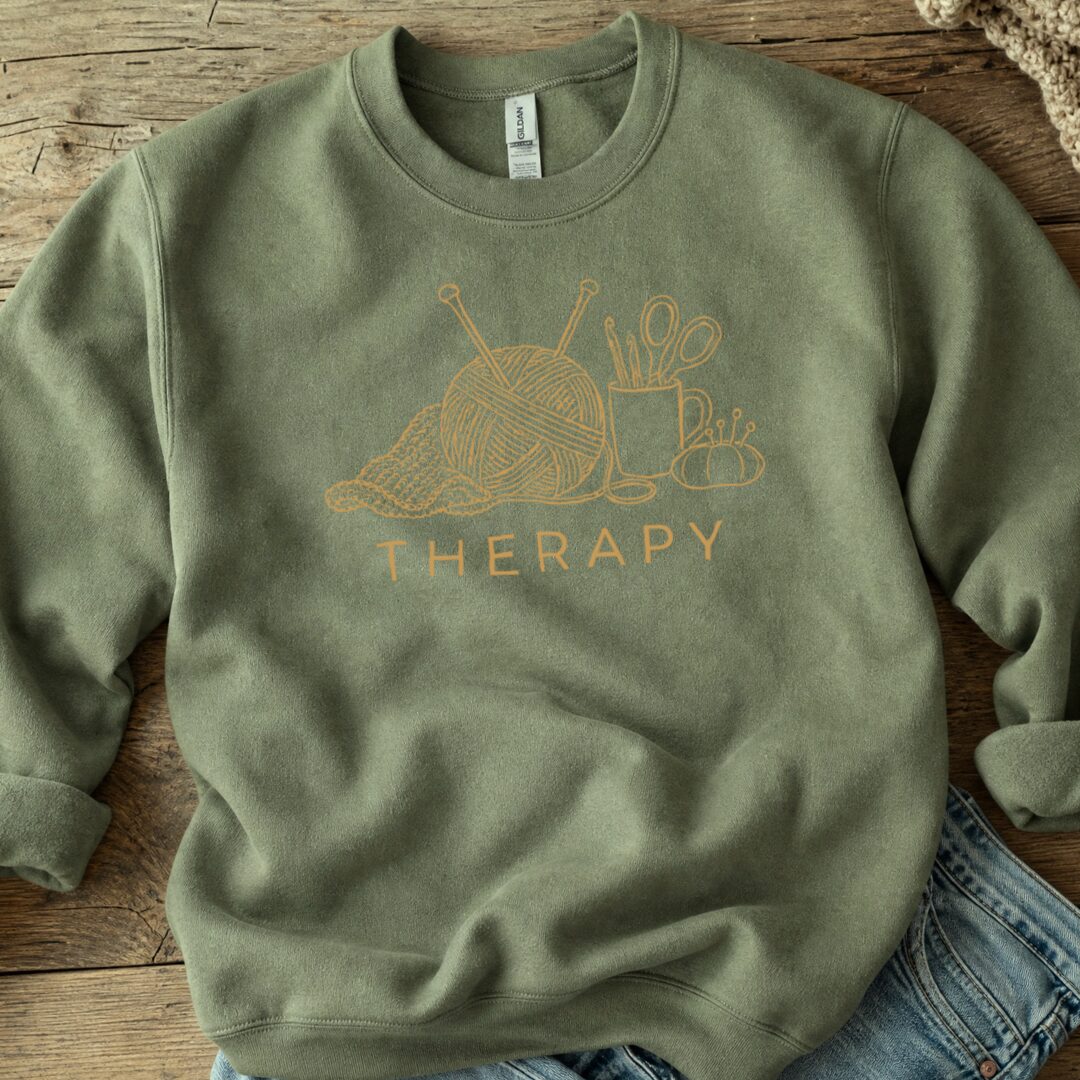 Therapy Sweatshirt Military Green t-shirt