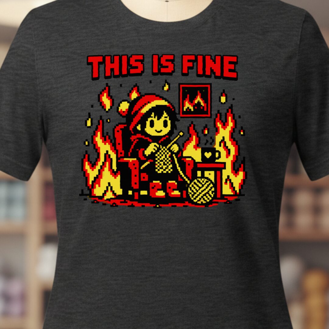 This Is Fine T-Shirt Dark Grey t-shirt