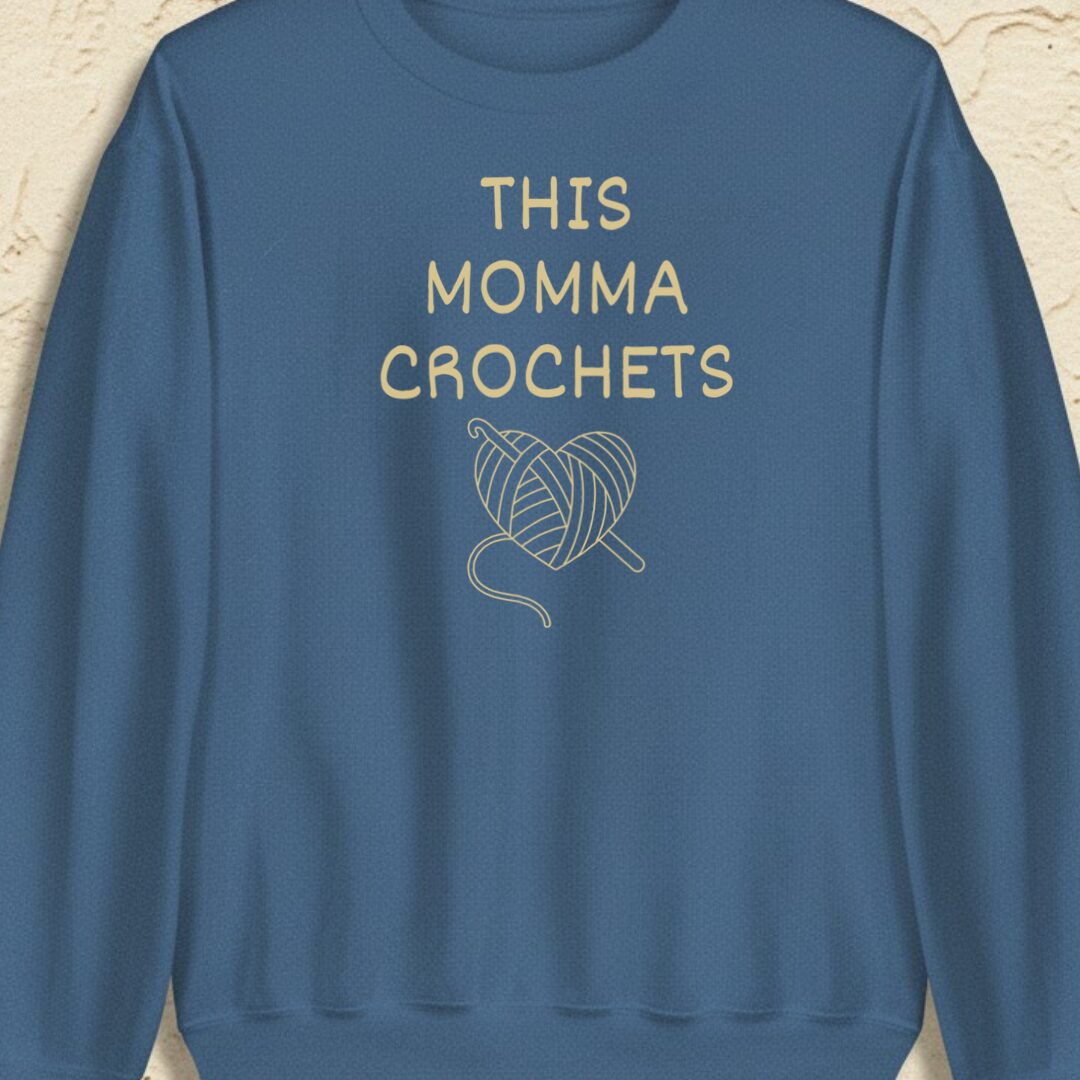 This Mama Crochets Indigo Blue Sweatshirt.jpg
