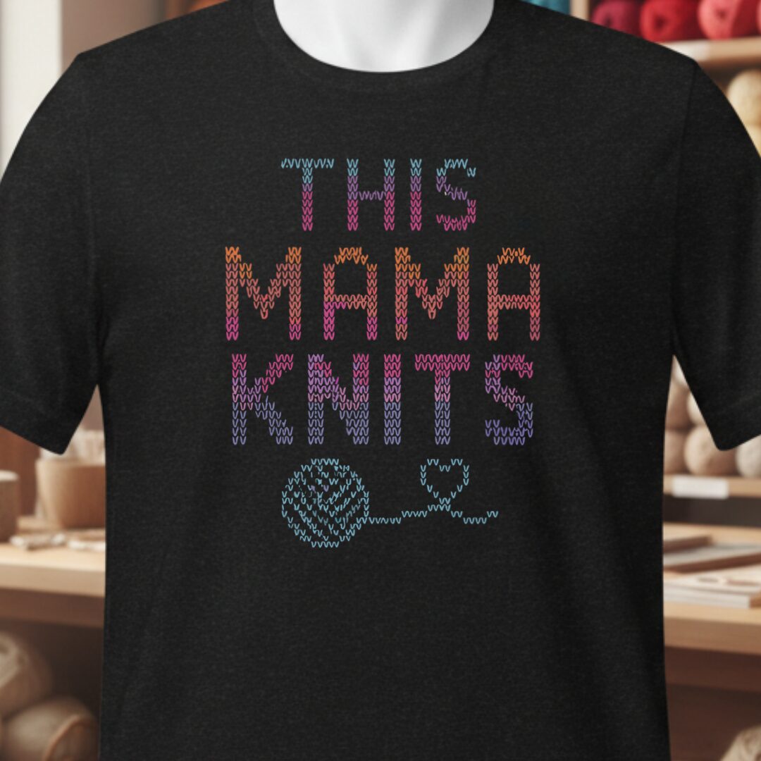 This Mama Knits T-Shirt Black t-shirt