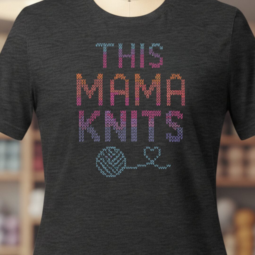 This Mama Knits T-Shirt Dark Grey t-shirt