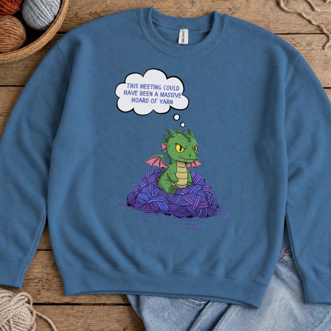 This Meeting Sweatshirt Indigo Blue t-shirt