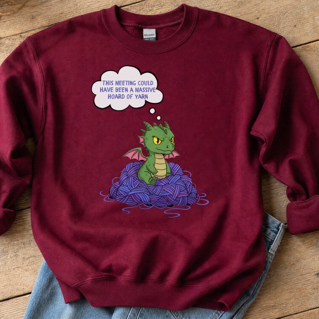 This Meeting Sweatshirt Maroon t-shirt