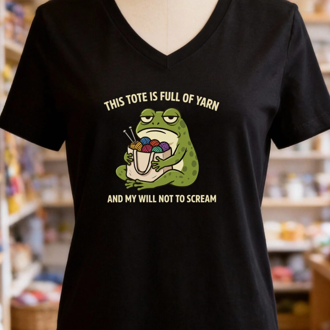 This Tote V-Neck T-Shirt Black t-shirt