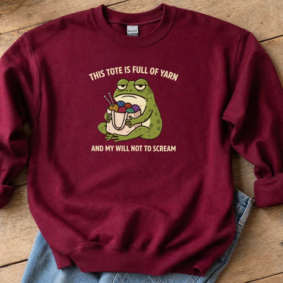 This Tote Sweatshirt Maroon t-shirt