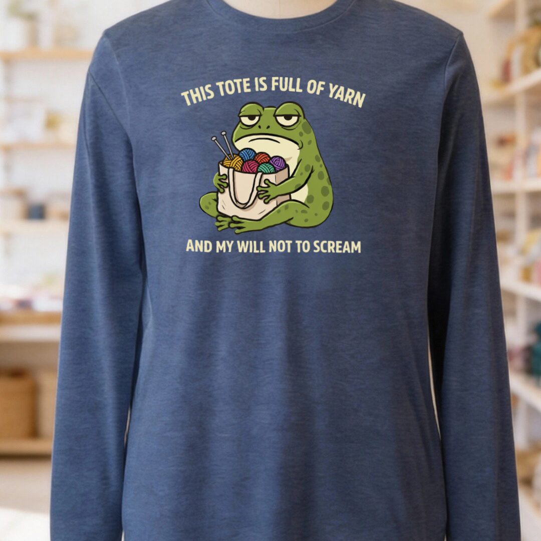 This Tote Long Sleeve Tee Navy t-shirt