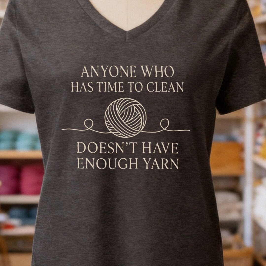 Time To Clean Dark Grey V Neck.jpg