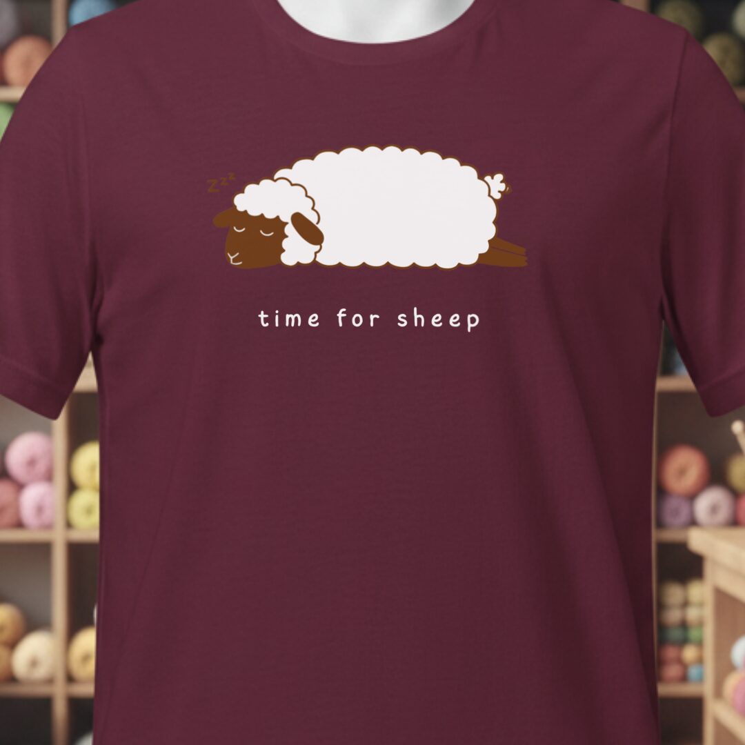 Time for Sheep T-Shirt Maroon t-shirt