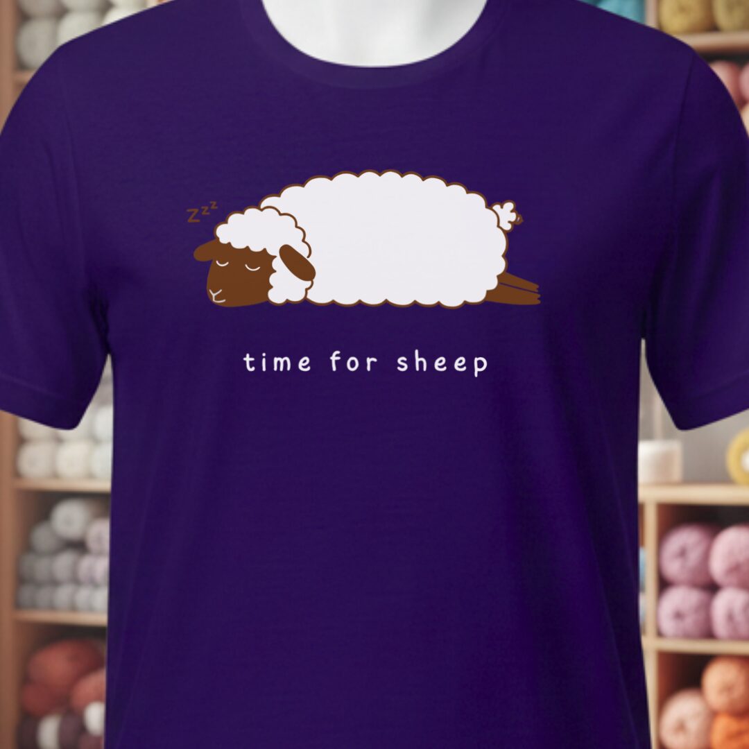 Time for Sheep T-Shirt Purple t-shirt