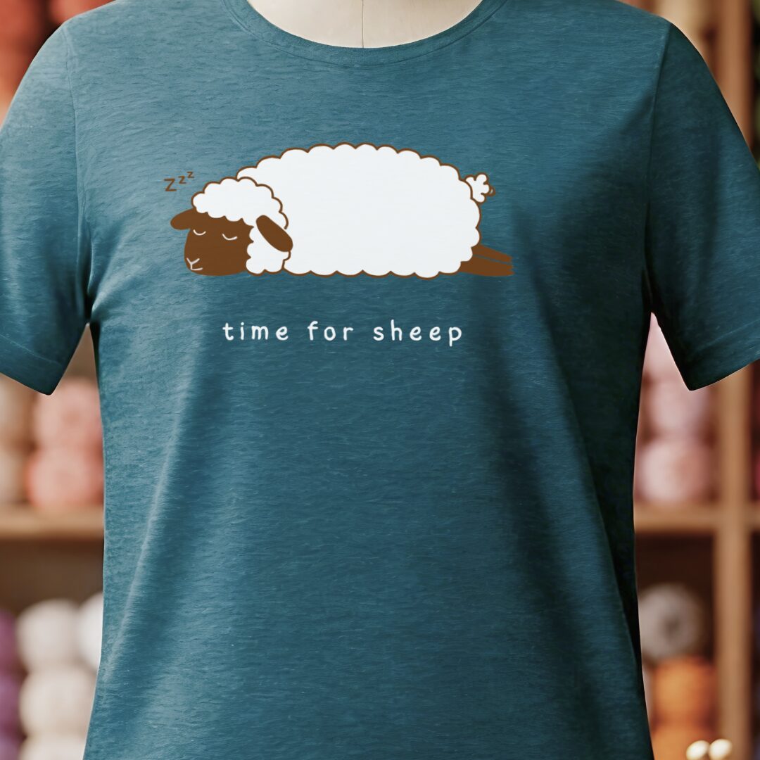 Time for Sheep T-Shirt Teal Blue t-shirt