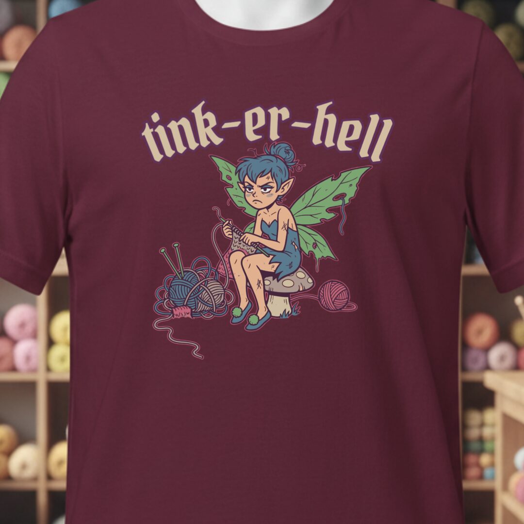 Tink-er-hell T-Shirt Maroon t-shirt
