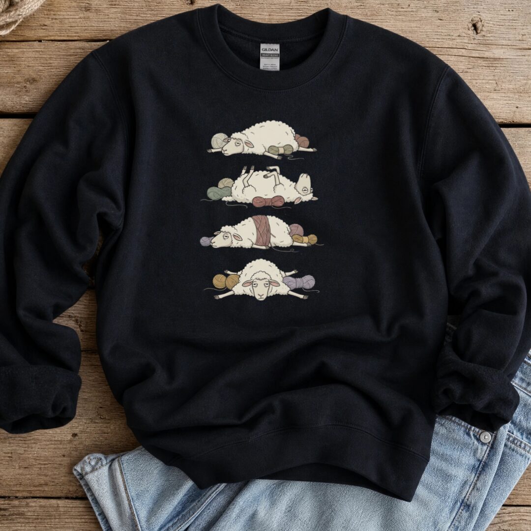 Tired Sheep Sweatshirt Black t-shirt