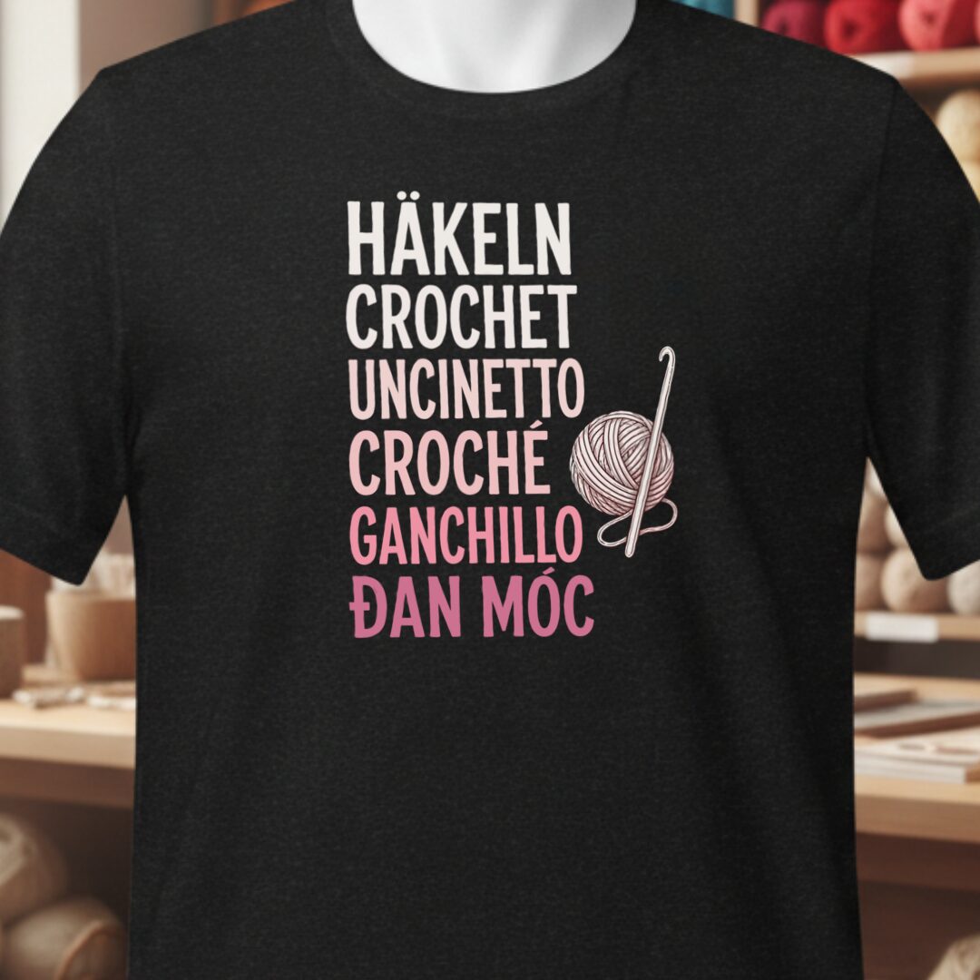Translate Crochet T-Shirt Black t-shirt