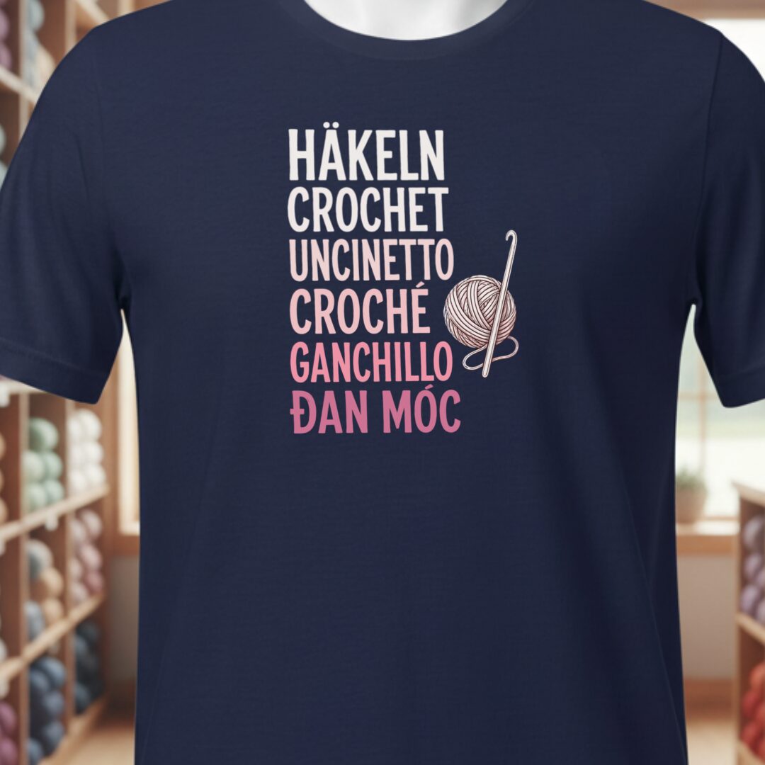 Translate Crochet T-Shirt Navy t-shirt