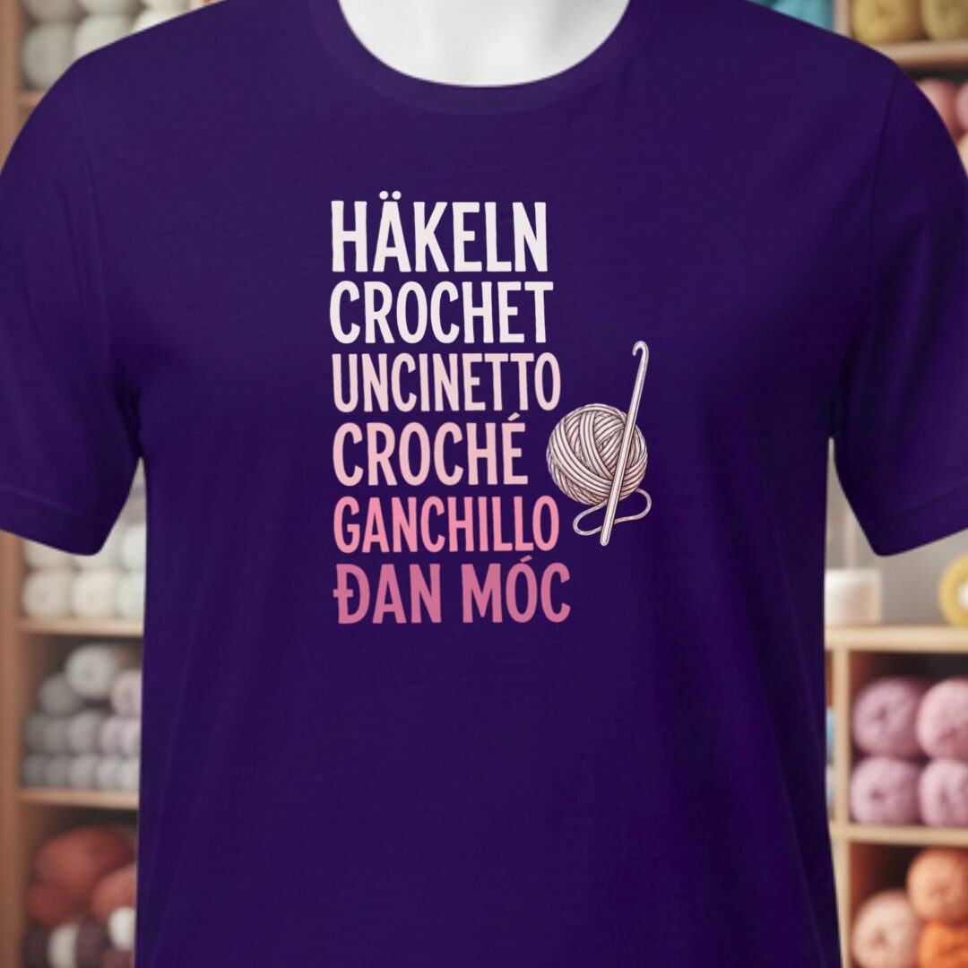 Translate Crochet T-Shirt Purple t-shirt