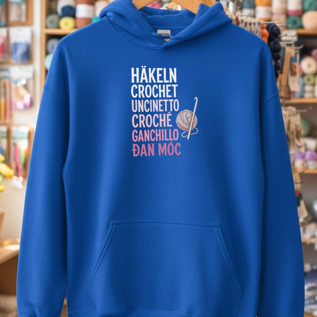 Translate Crochet Hoodie Royal t-shirt