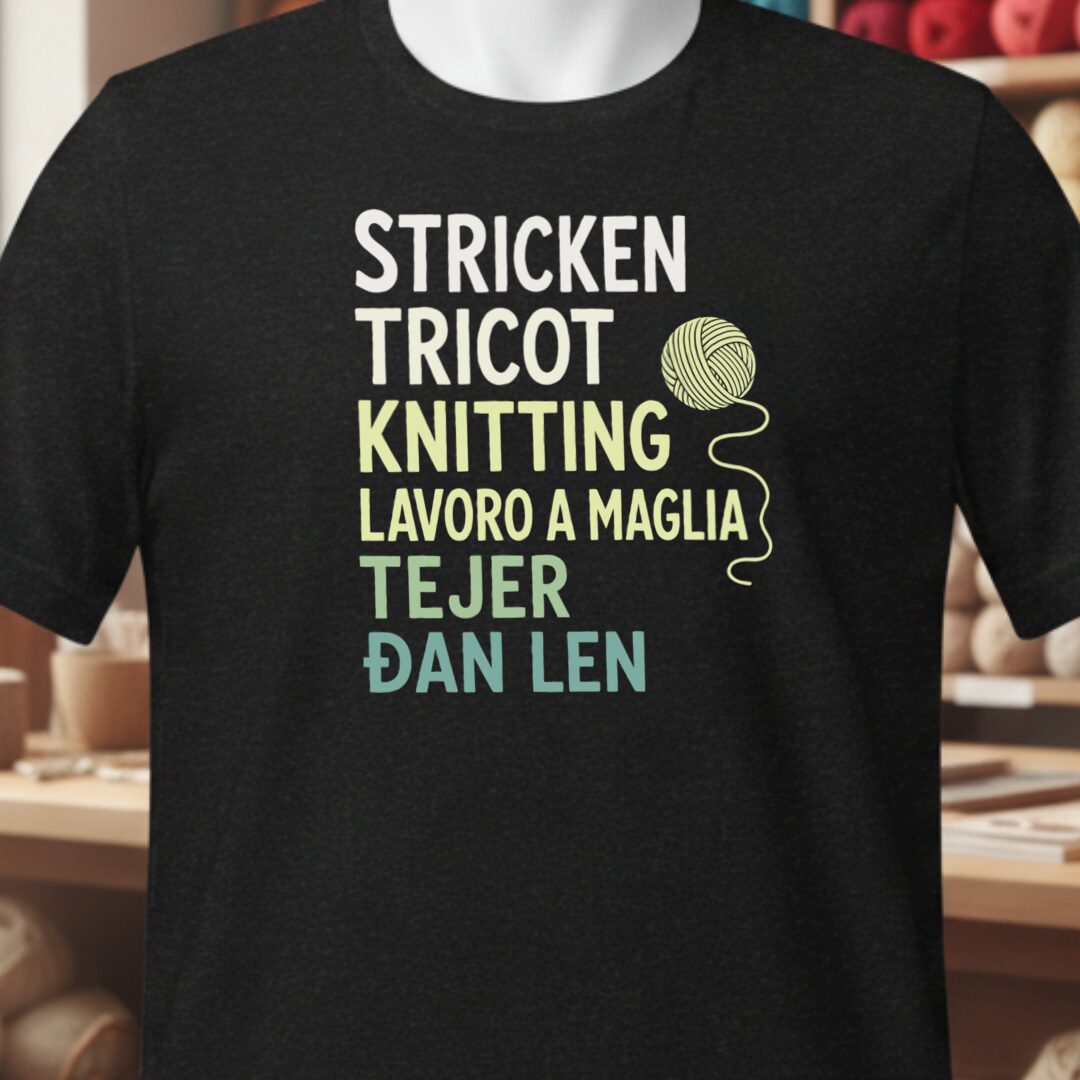 Translate Knitting T-Shirt Black t-shirt