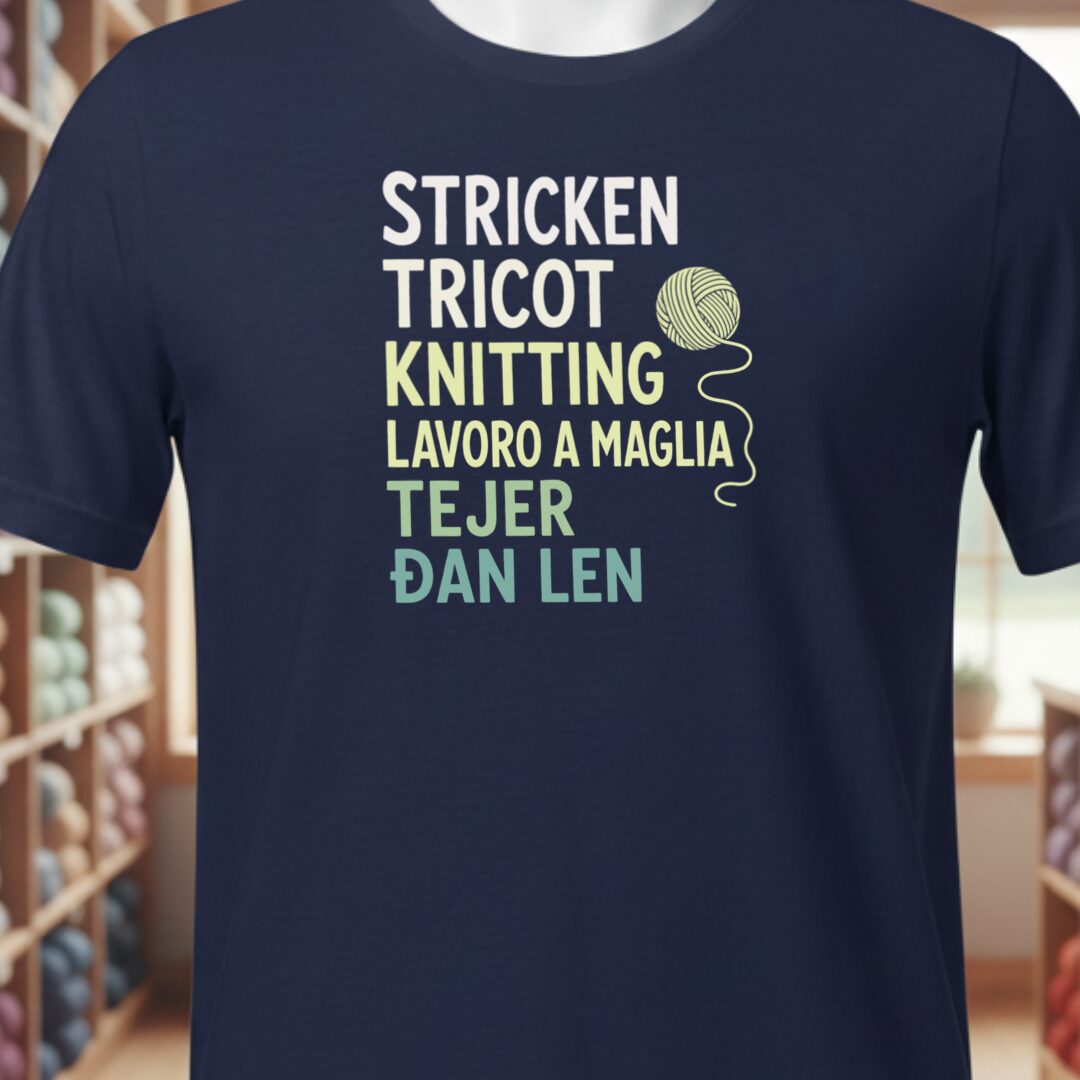 Translate Knitting T-Shirt Navy t-shirt