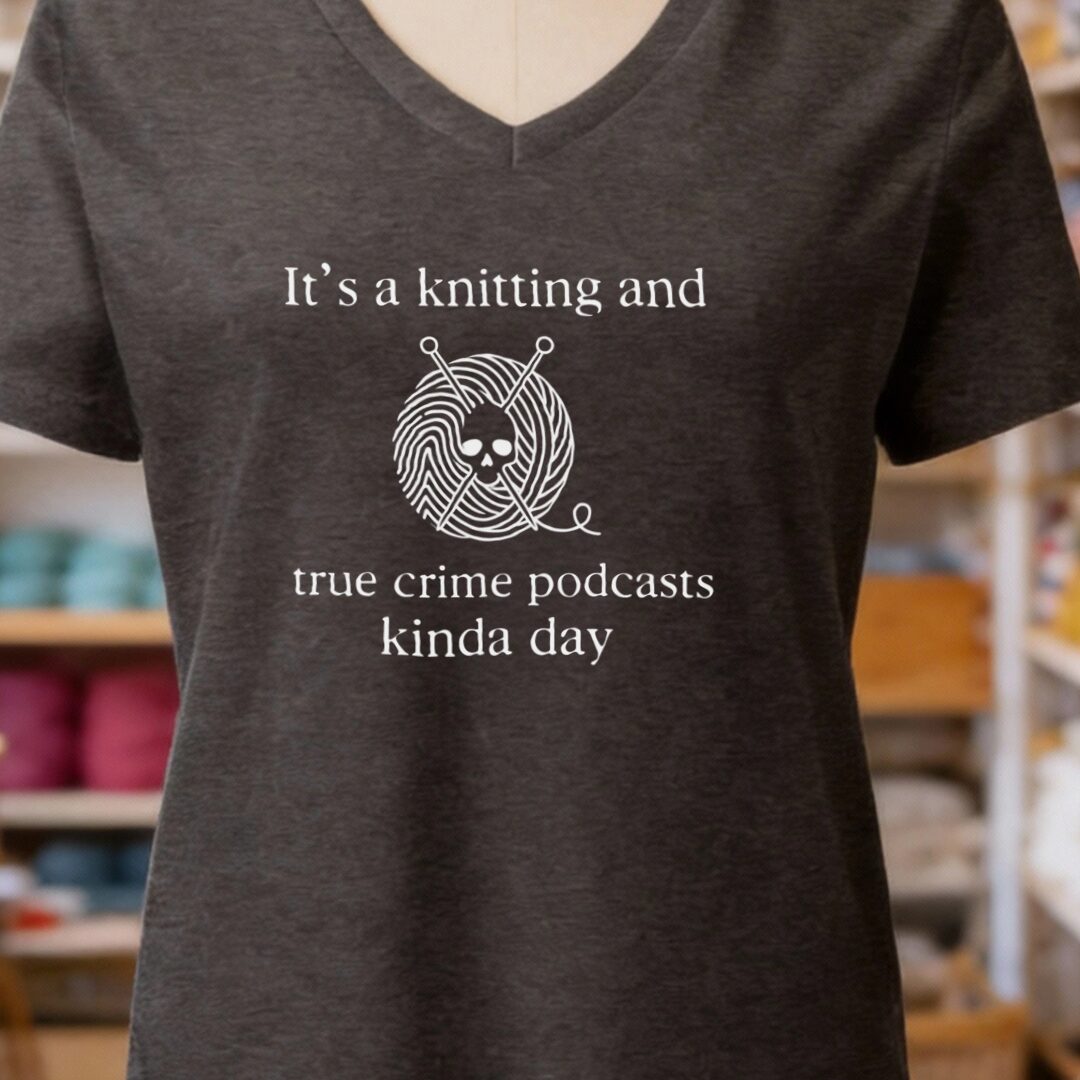 True Crime V-Neck T-Shirt Dark Grey t-shirt