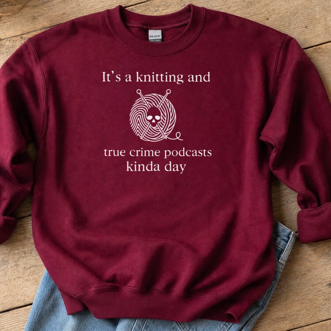 True Crime Sweatshirt Maroon t-shirt