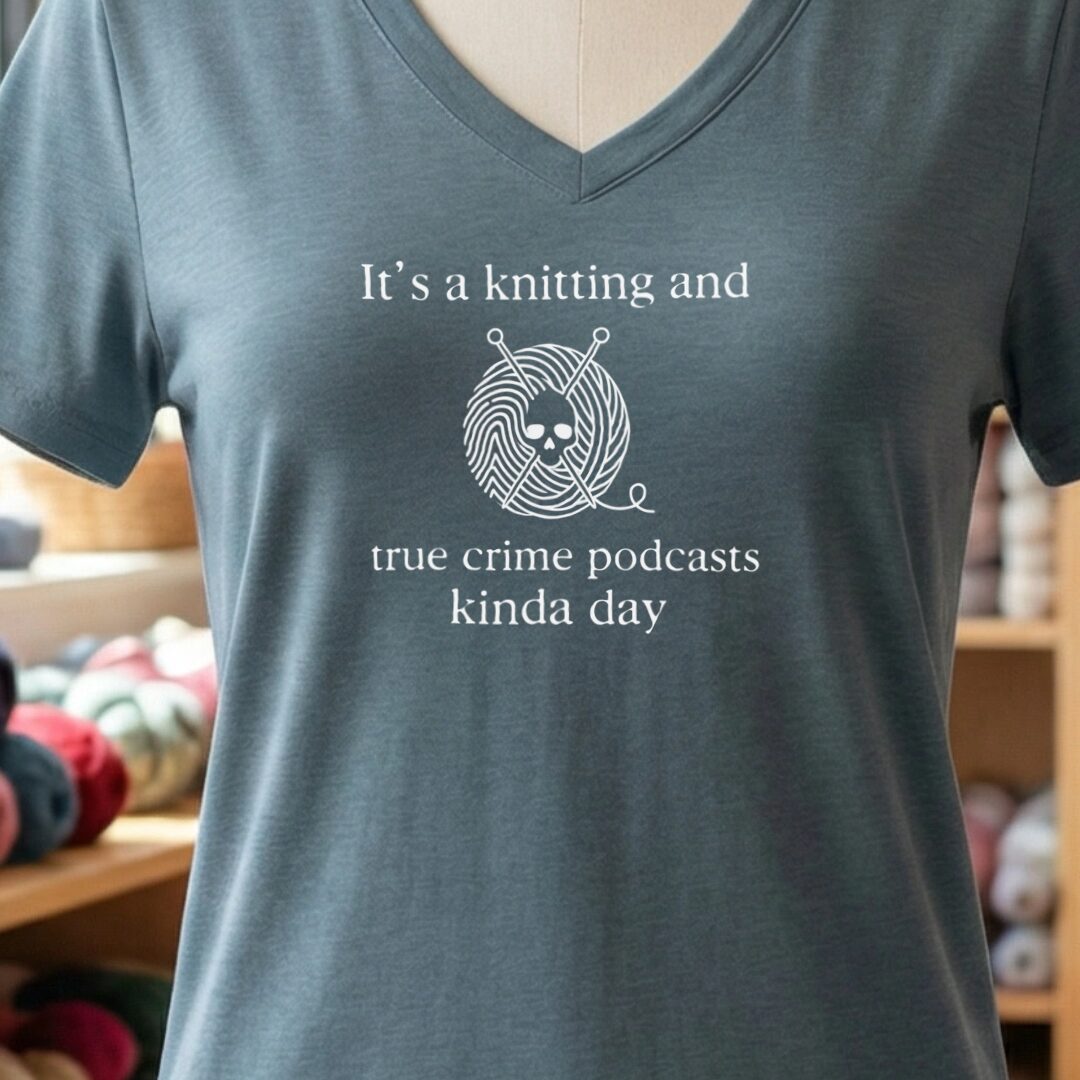 True Crime V-Neck T-Shirt Slate t-shirt