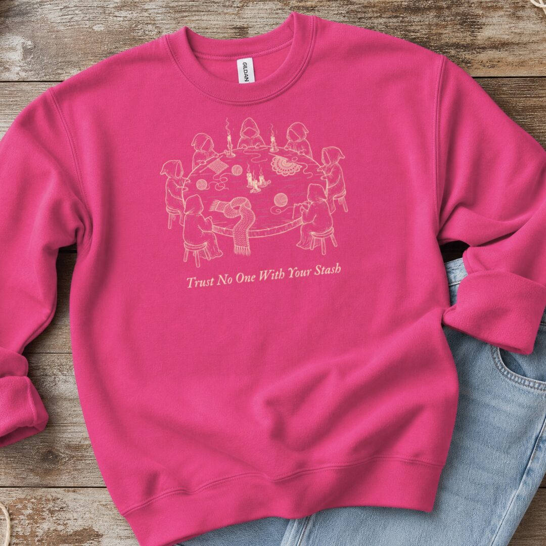Trust No One Bright Pink Sweatshirt.jpg