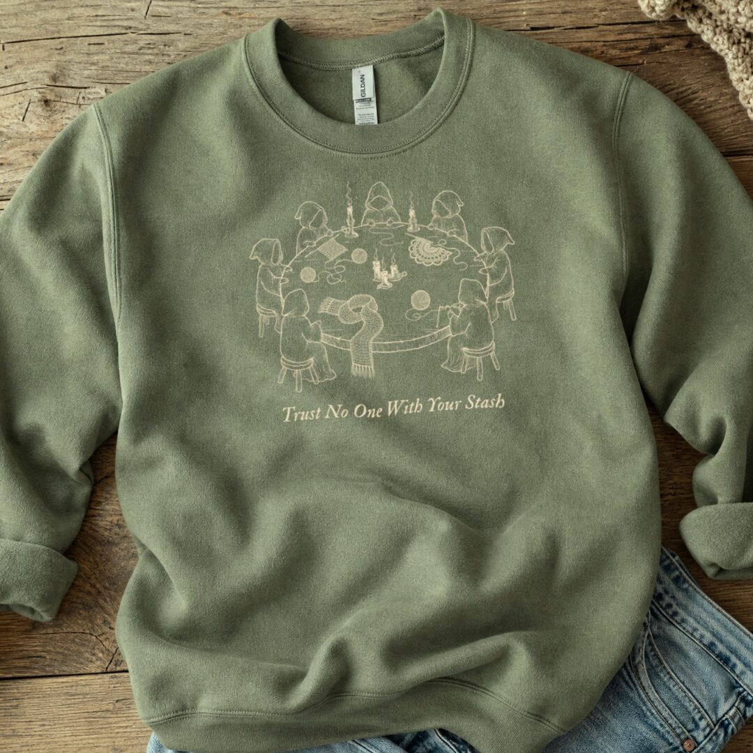Trust No One Military Green Sweatshirt.jpg