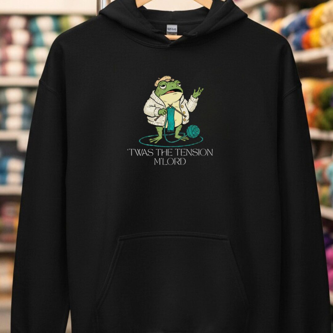 'Twas The Tension Black Hoodie.jpg