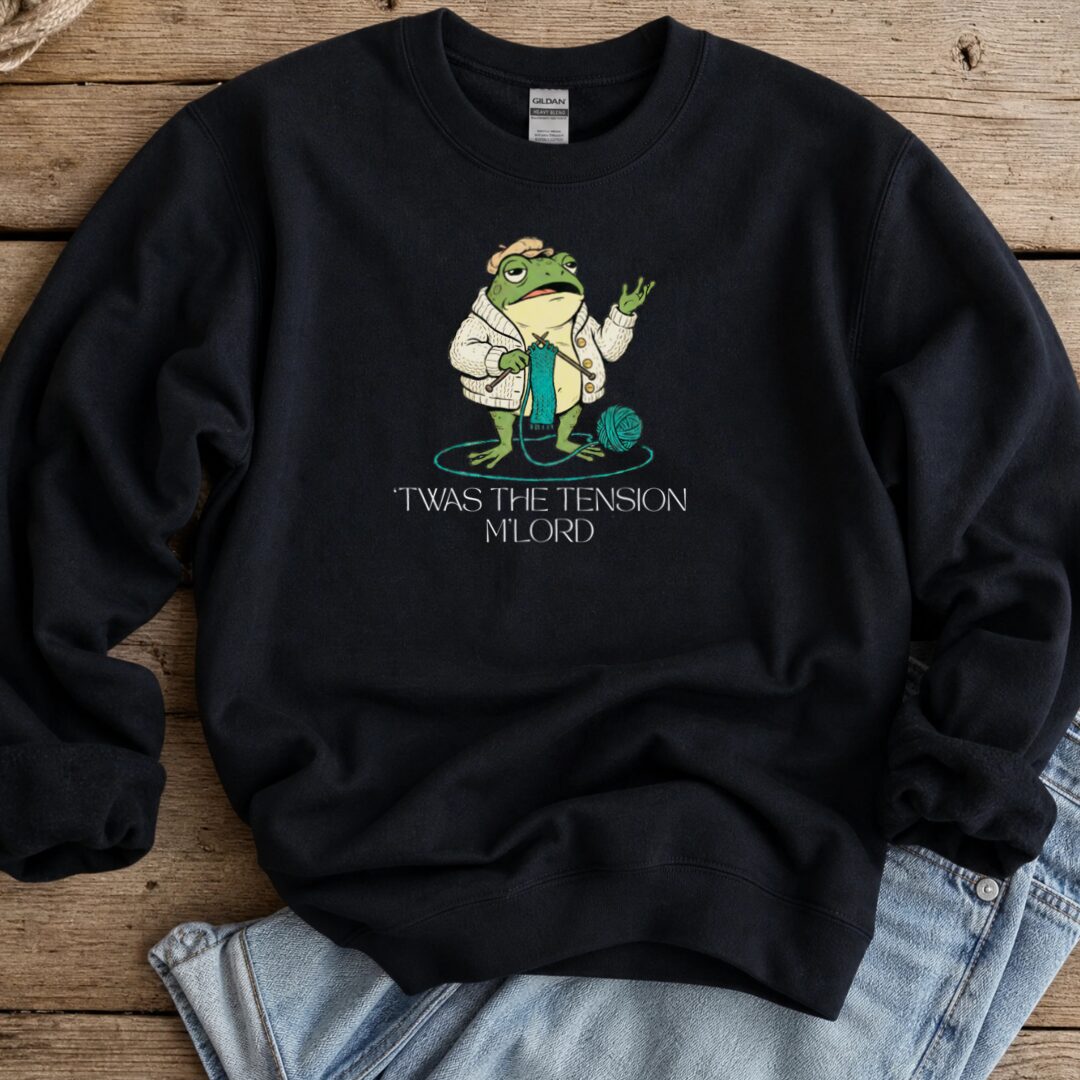 'Twas The Tension Black Sweatshirt.jpg