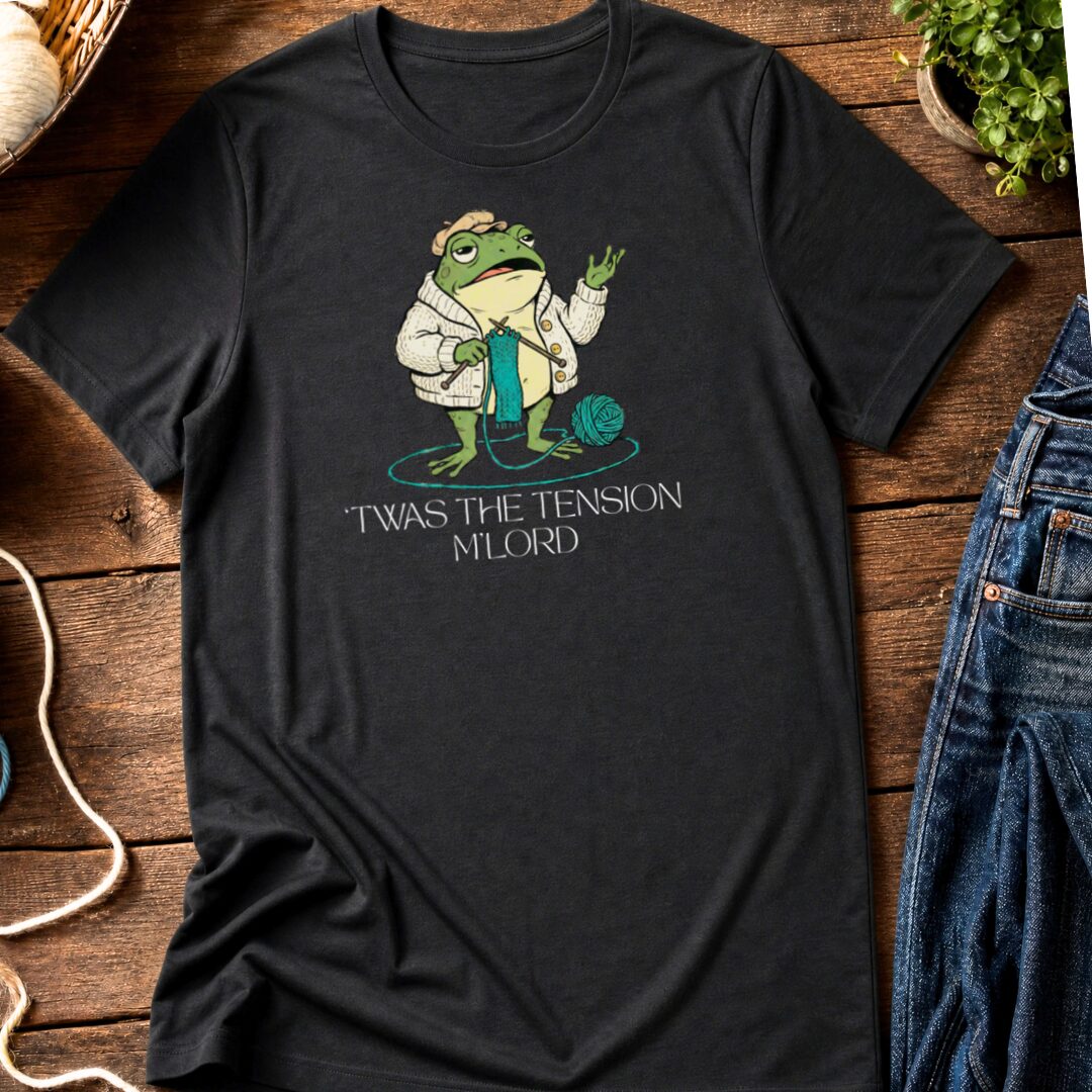 'Twas The Tension Black T-Shirt.jpg