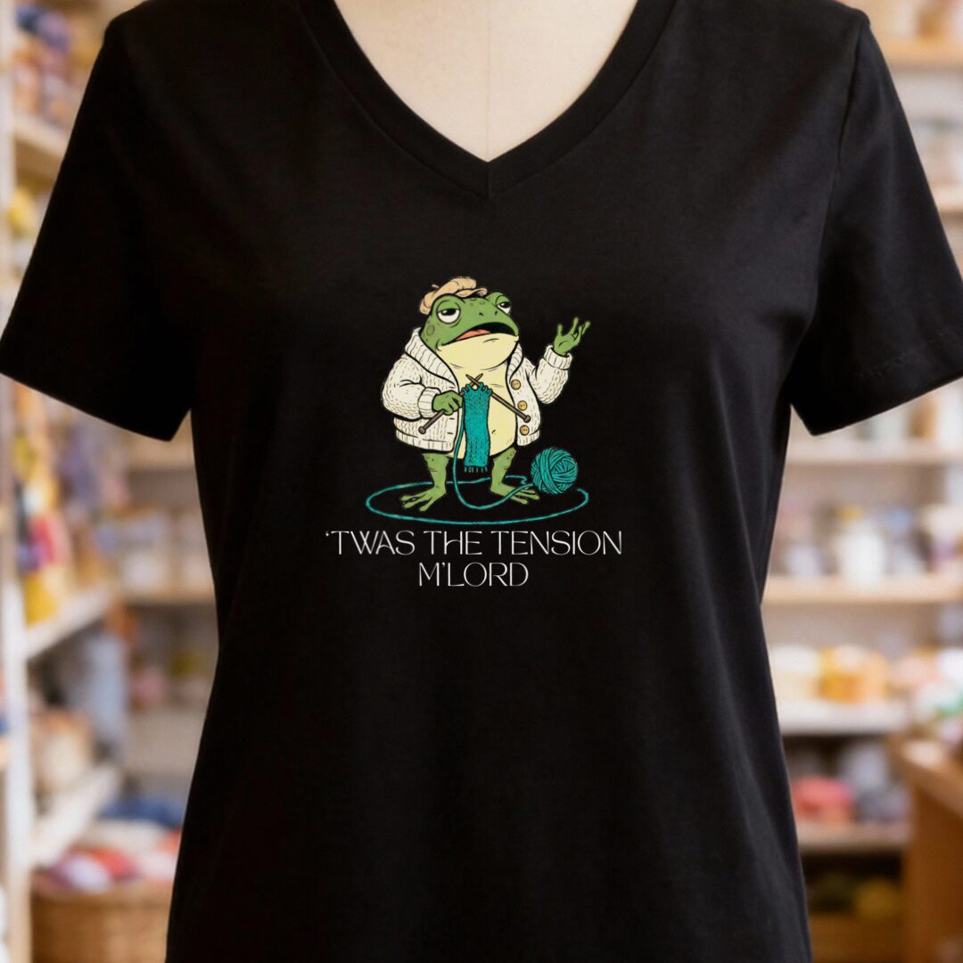 'Twas The Tension V-Neck T-Shirt Black t-shirt