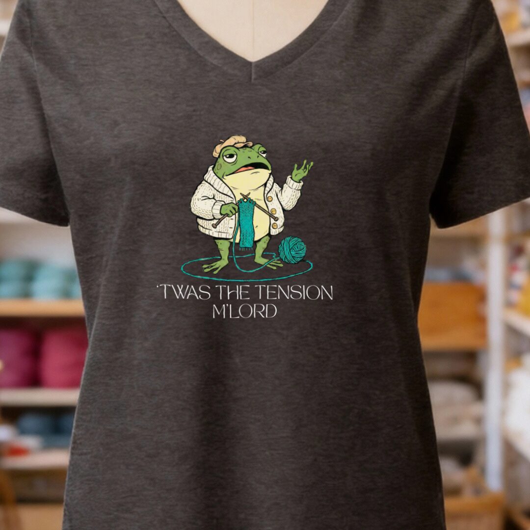 'Twas The Tension V-Neck T-Shirt Dark Grey t-shirt
