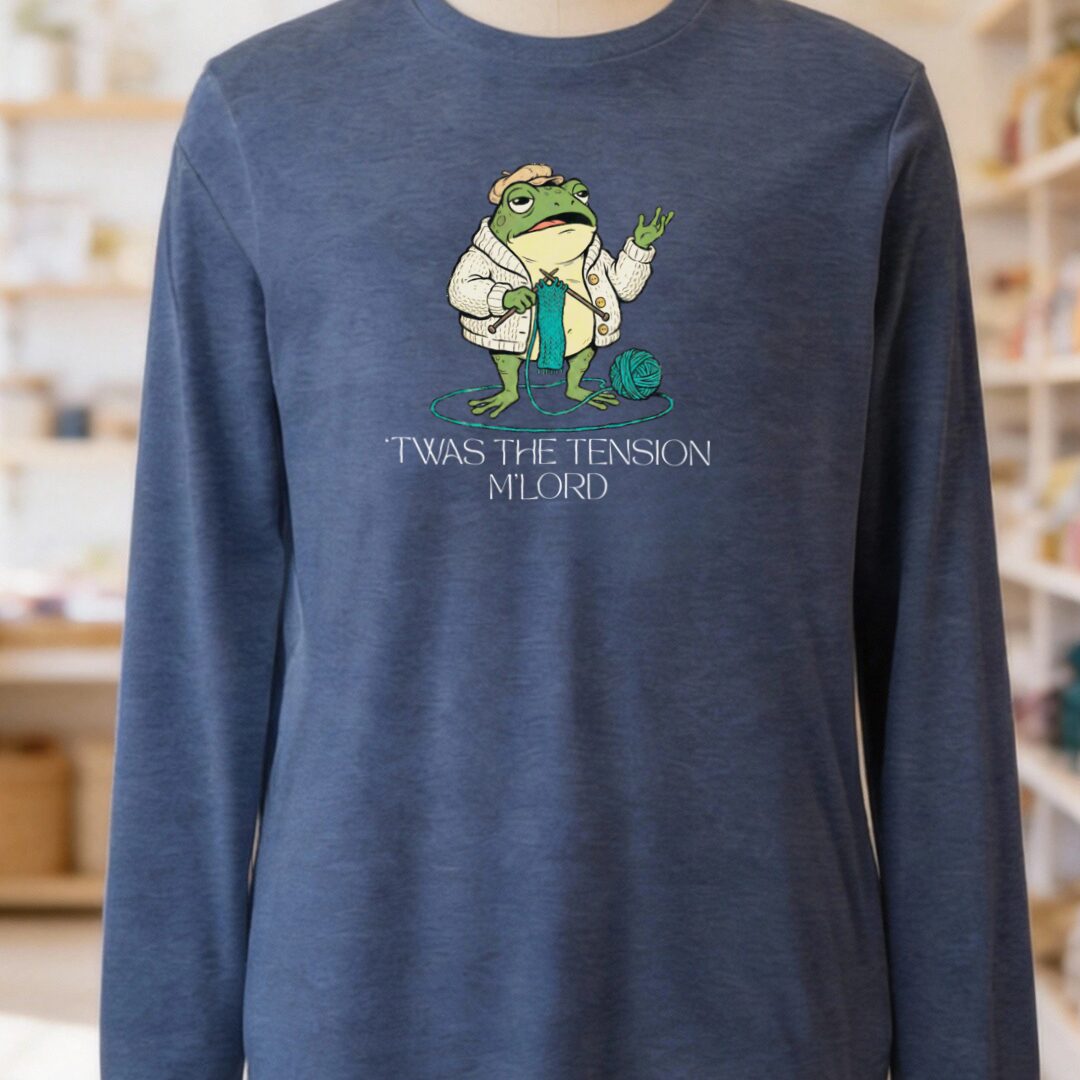 'Twas The Tension Heather Navy Long Sleeve Tee.jpg