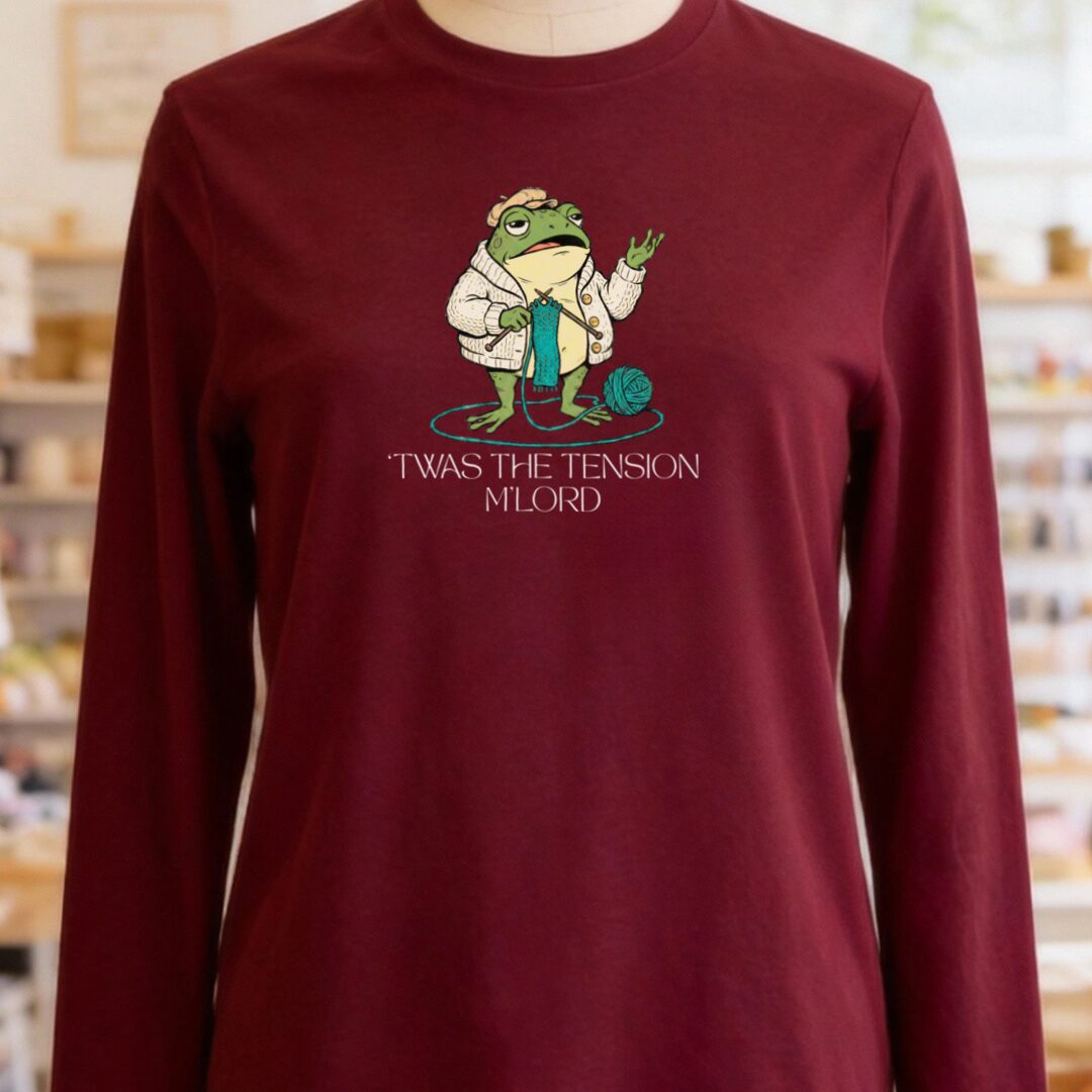 'Twas The Tension Maroon Long Sleeve Tee.jpg