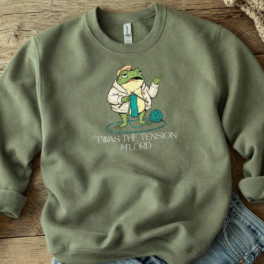 'Twas The Tension Military Green Sweatshirt.jpg