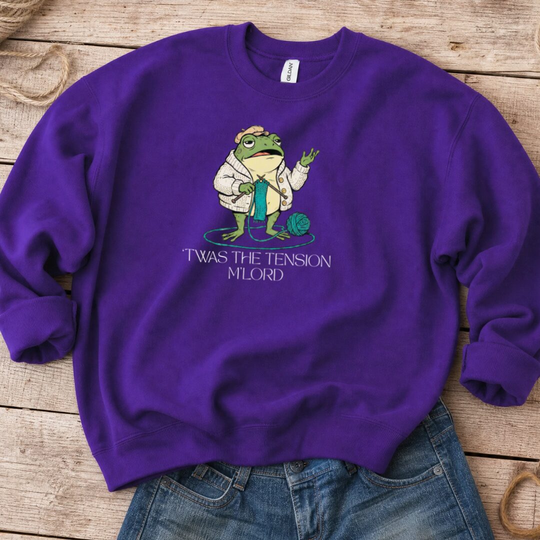 'Twas The Tension Purple Sweatshirt.jpg