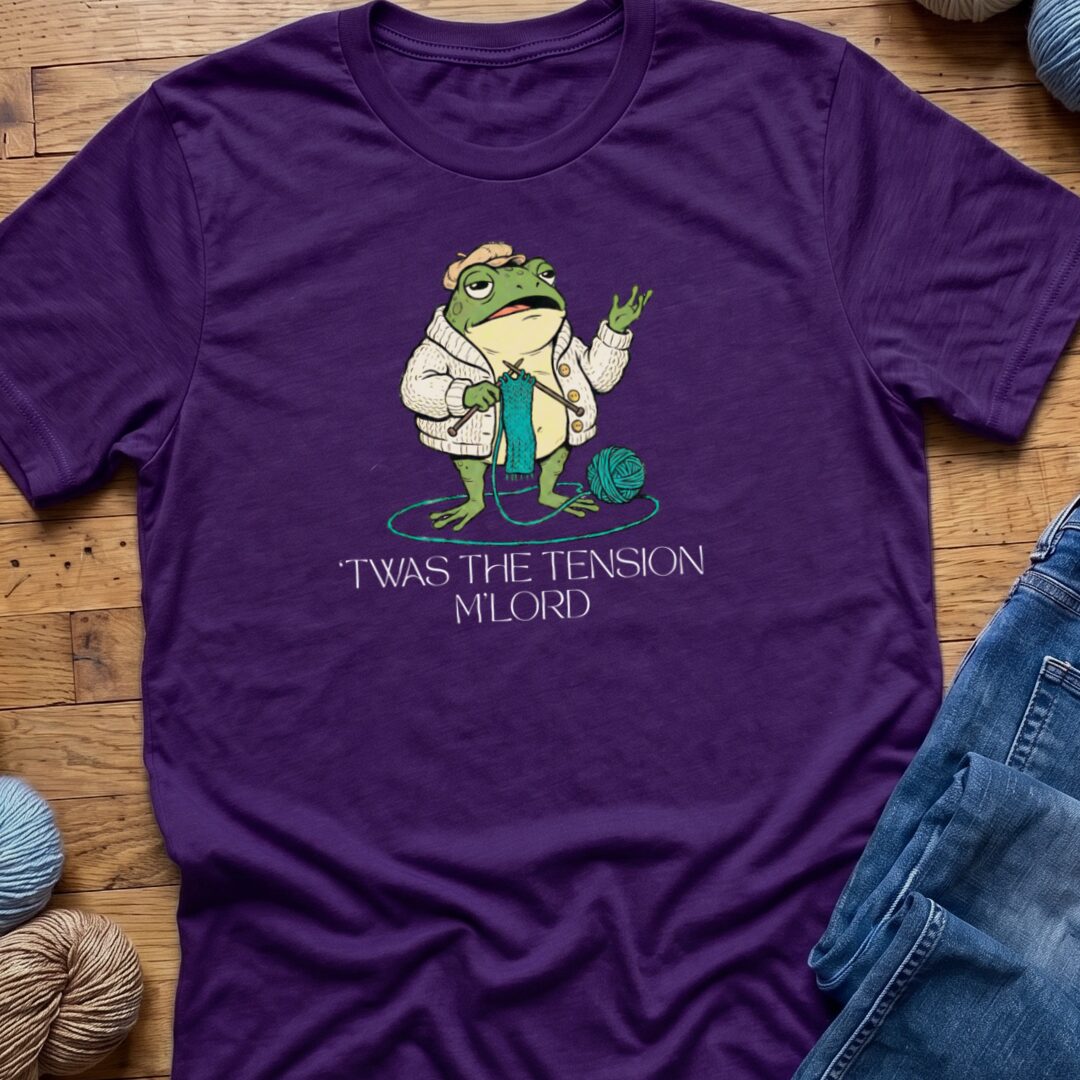 'Twas The Tension Purple T-Shirt.jpg