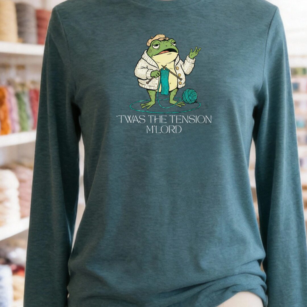 'Twas The Tension Teal Blue Long Sleeve Tee.jpg