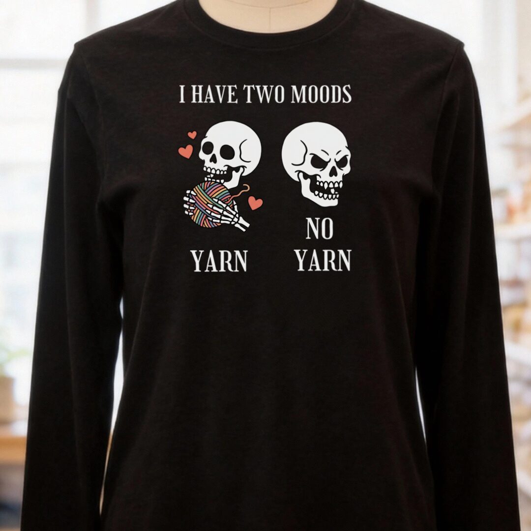 Two Moods Long Sleeve Tee Black t-shirt