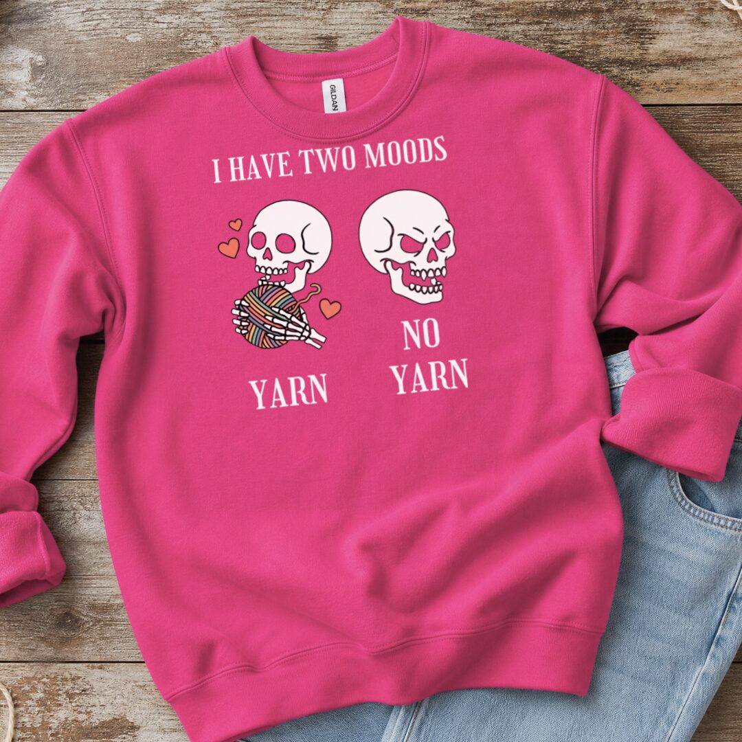 Two Moods Sweatshirt Bright Pink t-shirt
