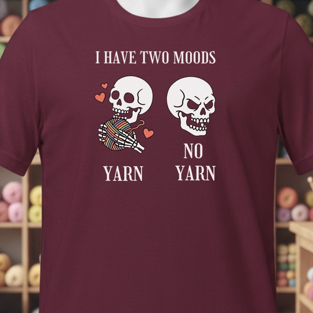 Two Moods T-Shirt Maroon t-shirt