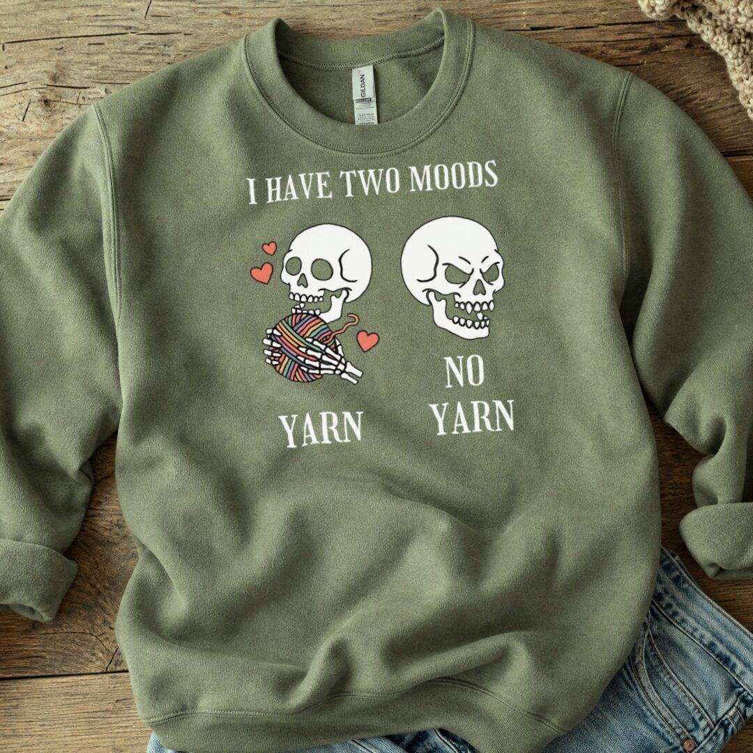 Two Moods Sweatshirt Military Green t-shirt