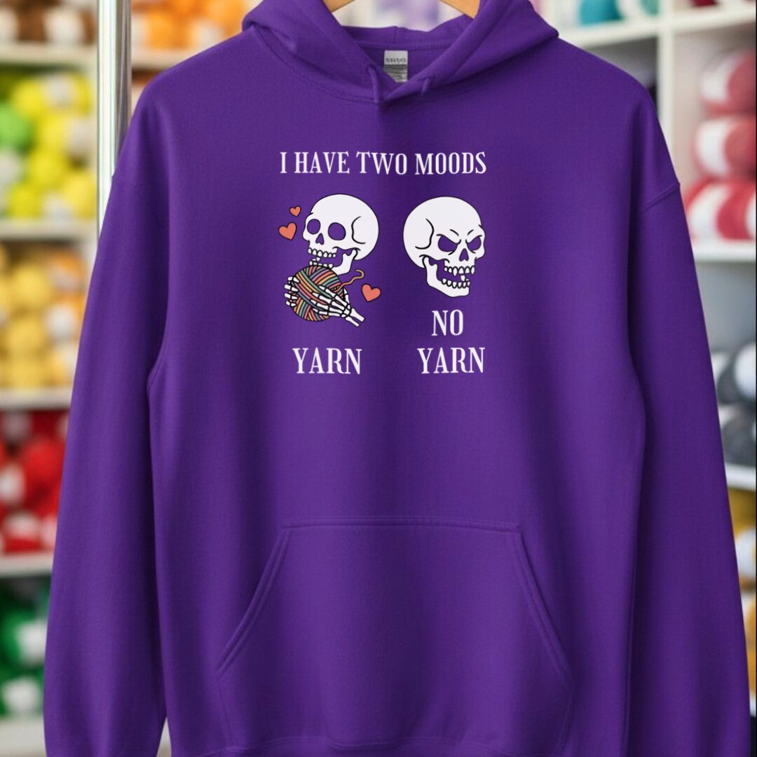 Two Moods Hoodie Purple t-shirt