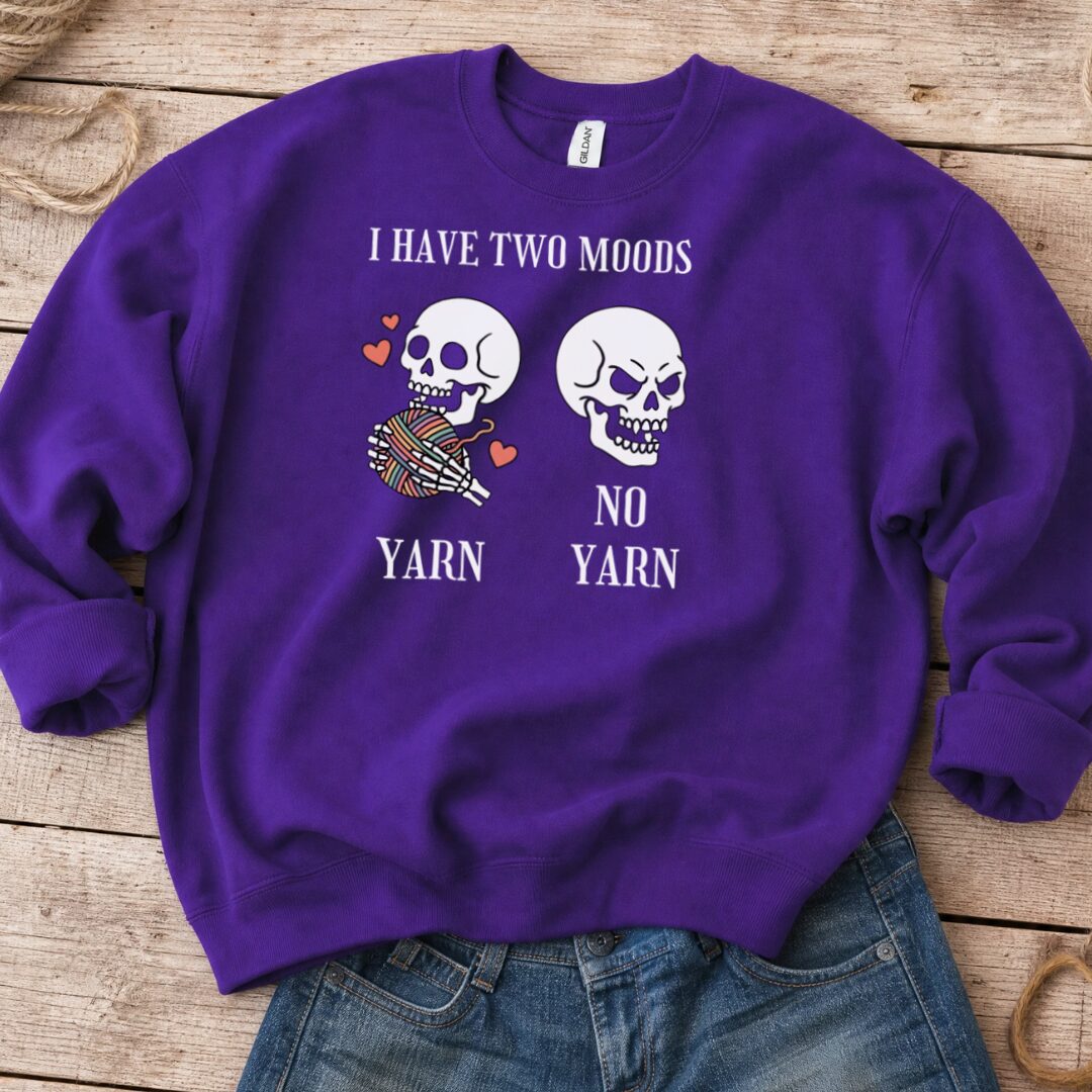 Two Moods Sweatshirt Purple t-shirt
