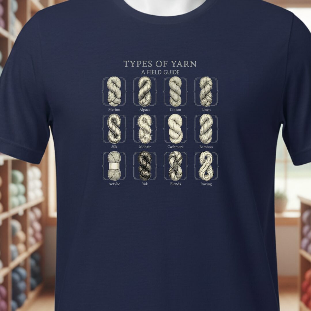 Types Of Yarn T-Shirt Navy t-shirt